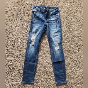 Miss Me Dark Blue Distressed Skinny Jeans